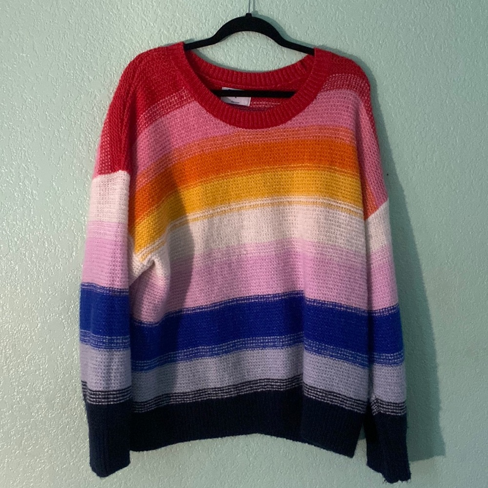 Old Navy XL Womens Rainbow Knit Sweater